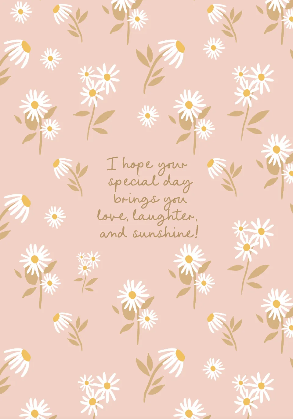 KaiserCraft Sunshine Daisy Field gratulasjonskort blankt 13x18 cm