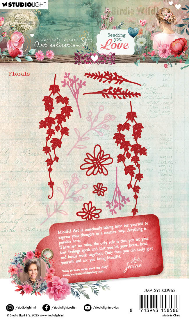 Studio Light Sending You Love dies Florals 100x143mm