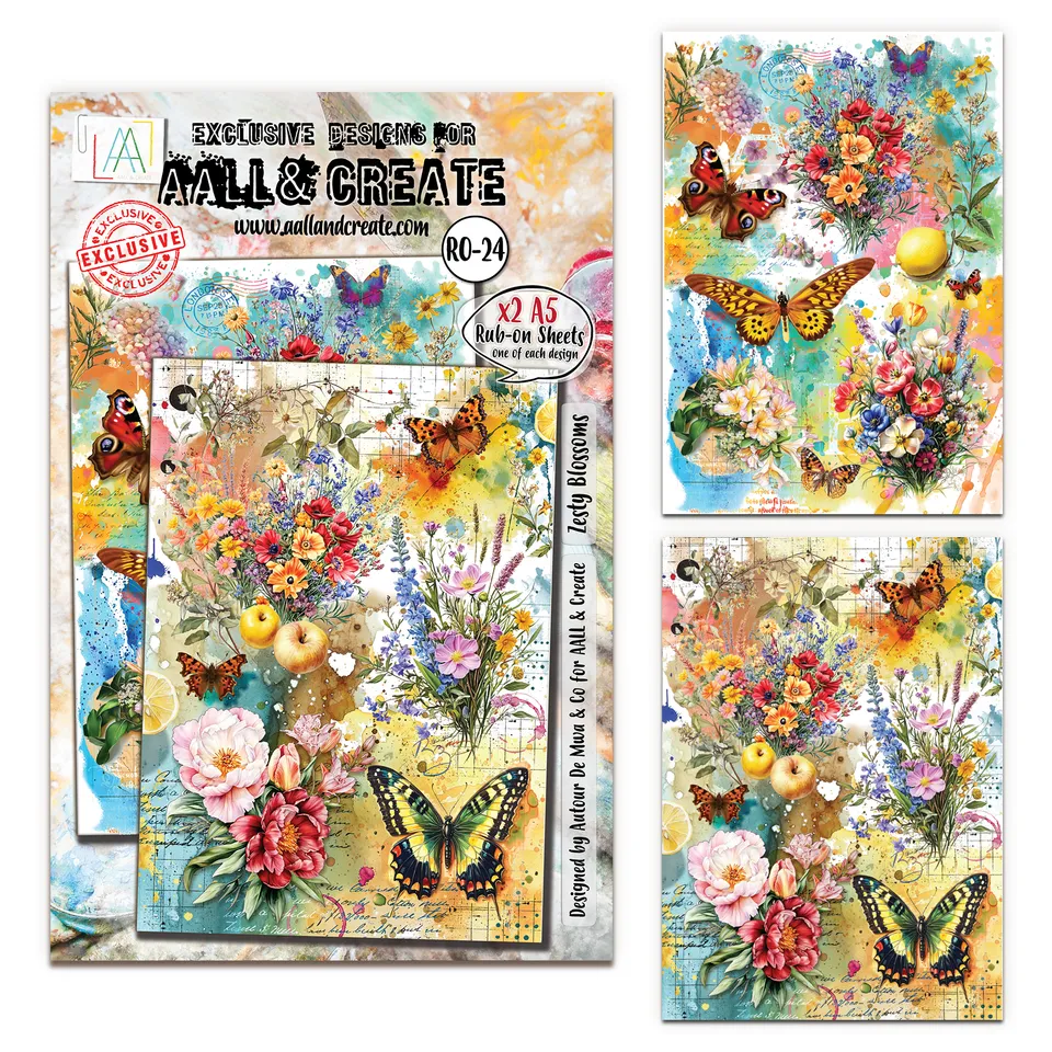 Aall and Create RO-24 Zesty Blossoms rub-ons A5