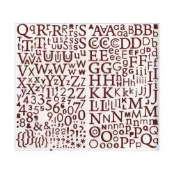 Korthobby Alphabet glitter klistremerker rød