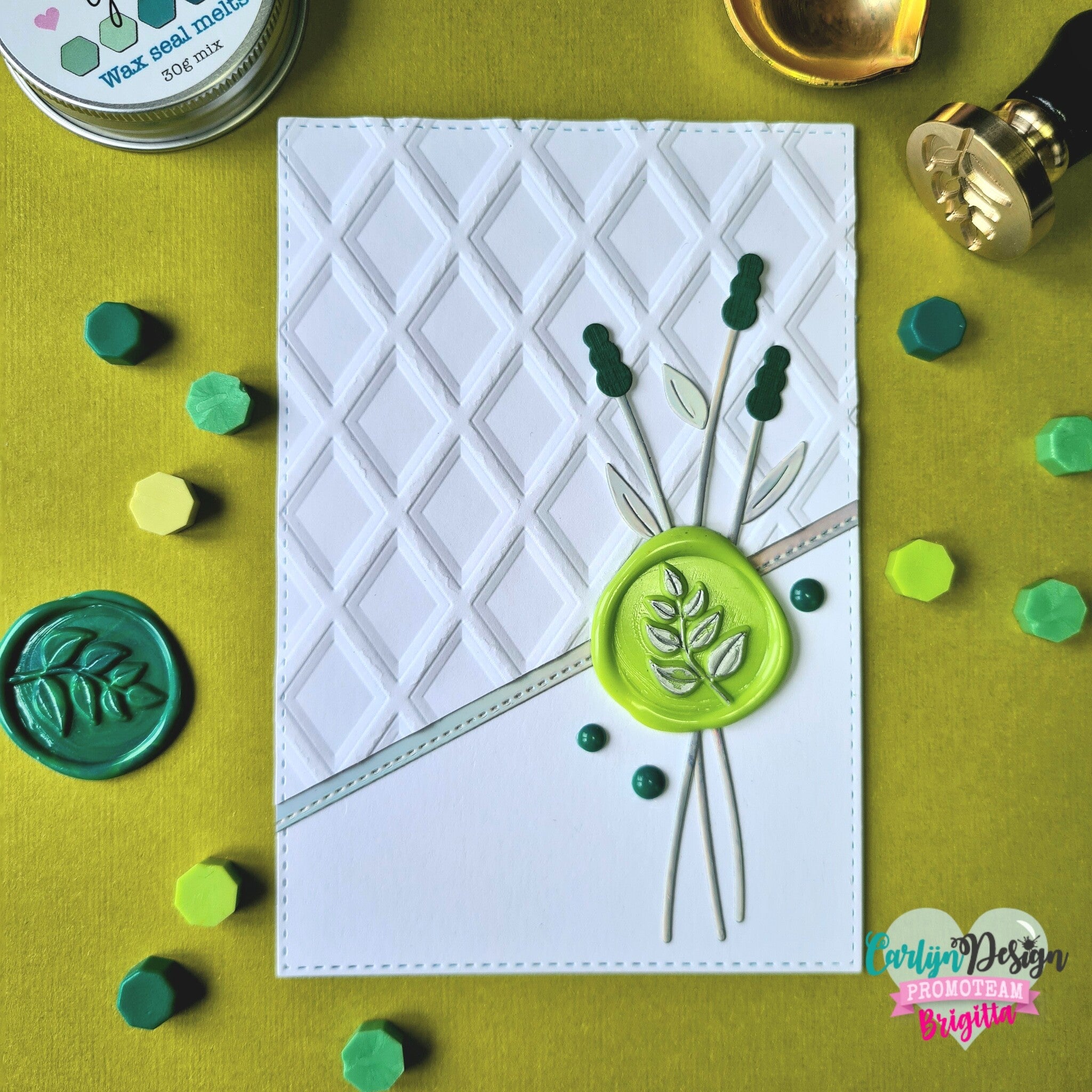 CarlijnDesign Greens CDWX-0036 voksperler 30g grønn