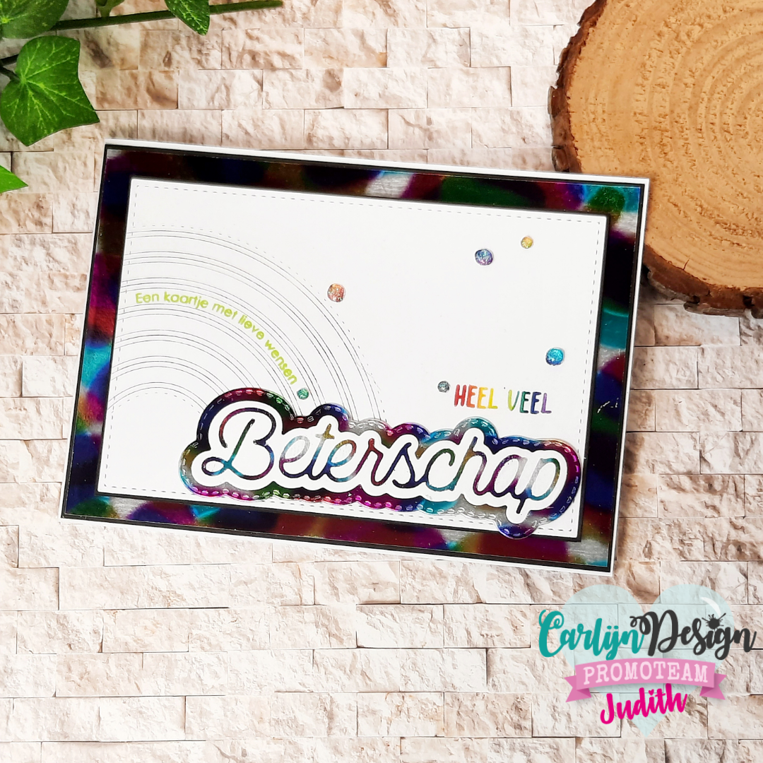 CarlijnDesign Monoline Beterschap CDHF-0018 foliplate 9,5cm