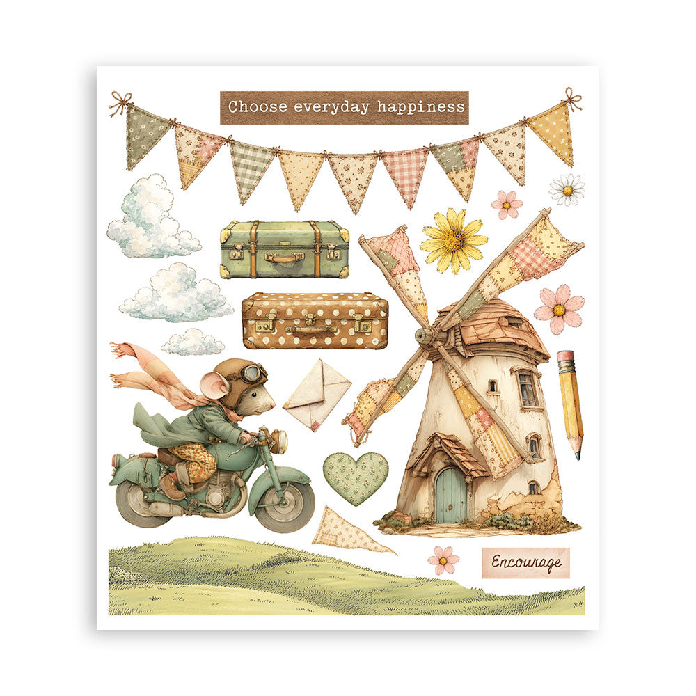 Stamperia CozyFamily rub-on 20,5x23cm 6-pakning kos