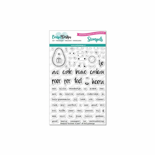 CarlijnDesign CDST-0057 stempler avokado og pære