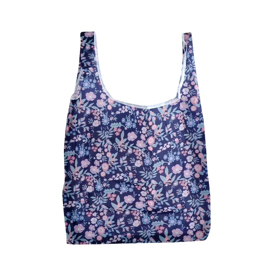 KaiserCraft handlenett Navy Posy stort 37x57 cm polyester