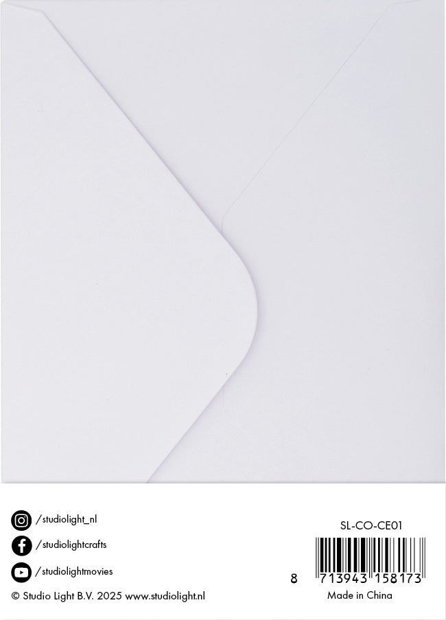 Studio Light Essentials White A6 kort og konvolutter