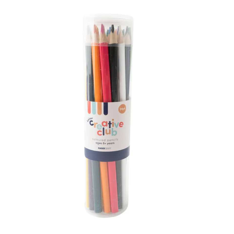 KaiserCraft Creative Club Kids Coloured Pencils 24pk fargeblyanter myke