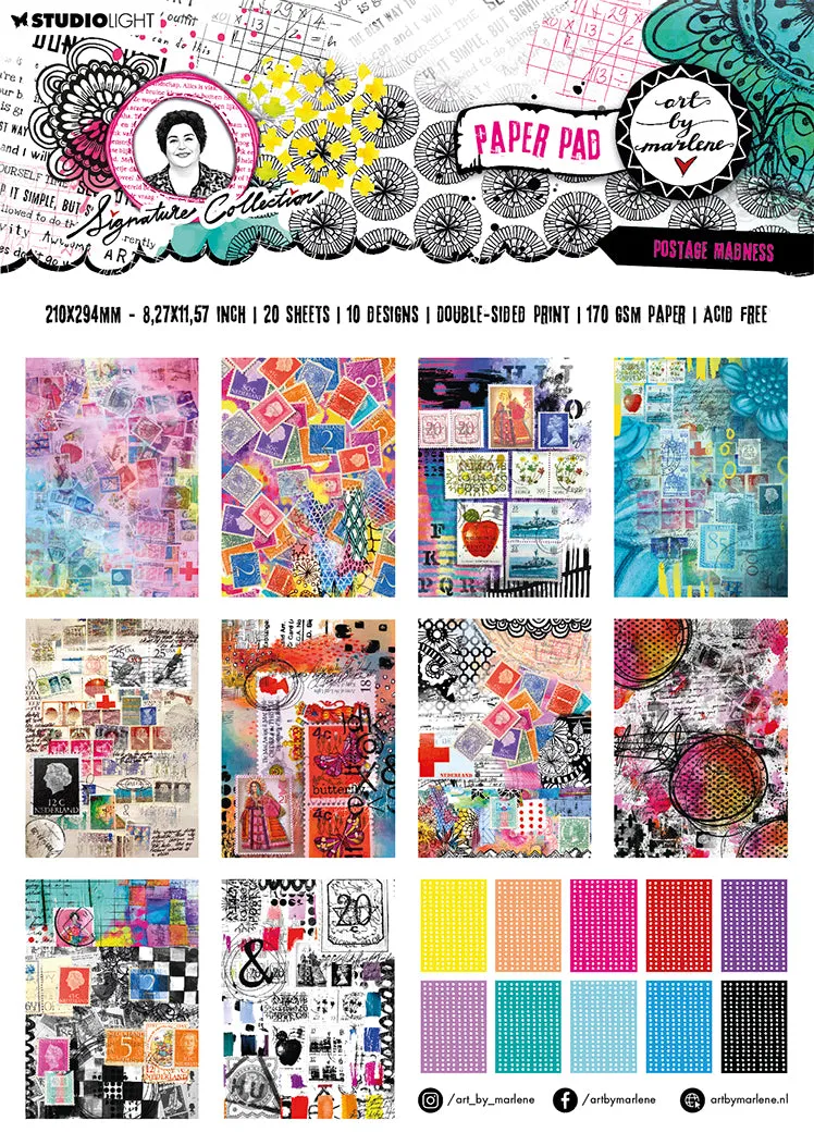 Studio Light Art by Marlene papirblokk Postage madness
