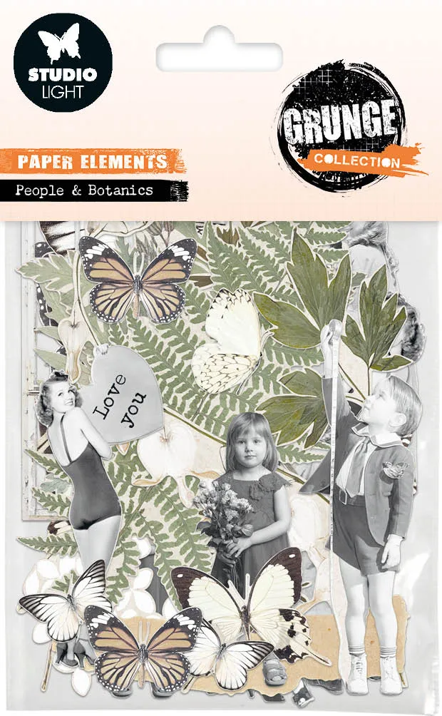 Studio Light Grunge People & Botanics papirelementer collage