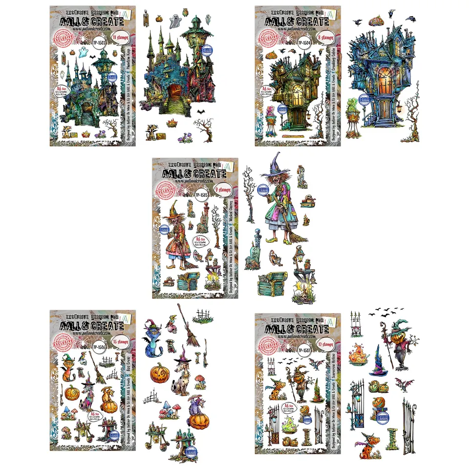 Autour de Mwa Whispers of Halloween stempelsett bundle 5-pak