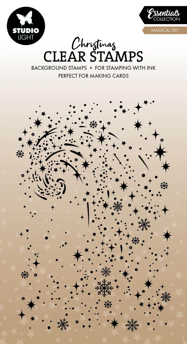 Studio Light Essentials stempel snow swirl bakgrunn klar