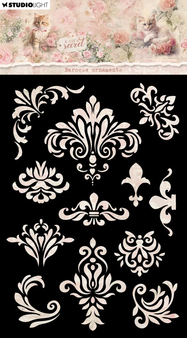 Studio Light A Cat's Secret Baroque Ornaments sjablong