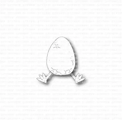Gummiapan Egg med føtter dies påske