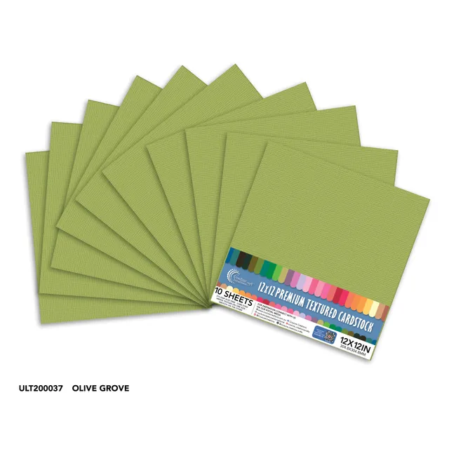 Couture Creations Olive Grove kartong 12x12 216 gsm 10 ark