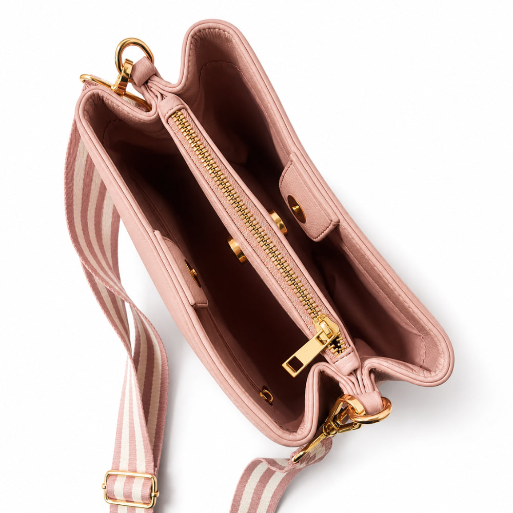 KaiserCraft Signature Series Textured Strap Bucket Bag veske rosa