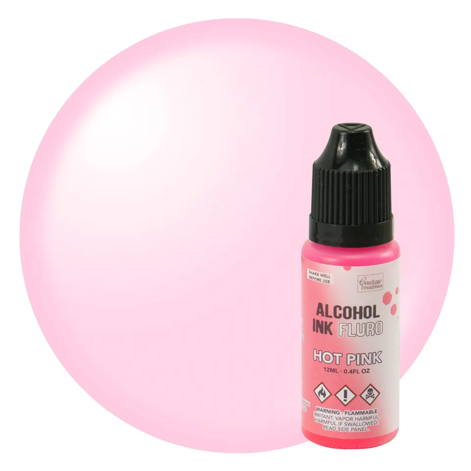 Couture Creations Alcohol Ink Fluro alkoholblekk 12 ml Hot Pink neon