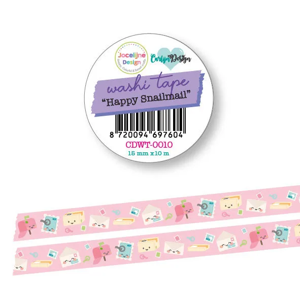 CarlijnDesign Happy Snailmail CDWT-0010 washi tape 15 mm x 10 m