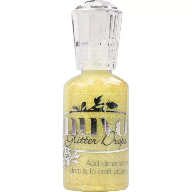 Nuvo Glitter Drops Yellow Bird glitterlim gul