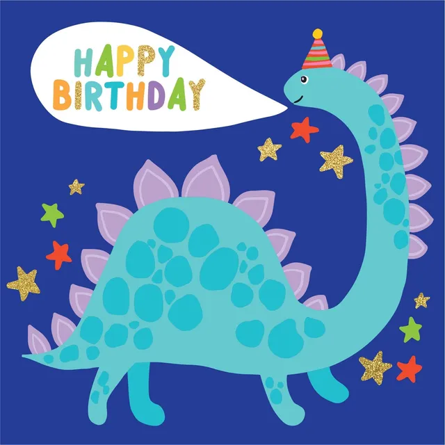 KaiserCraft Enchanted Blue Dino kort 12,8x17,8 blankt