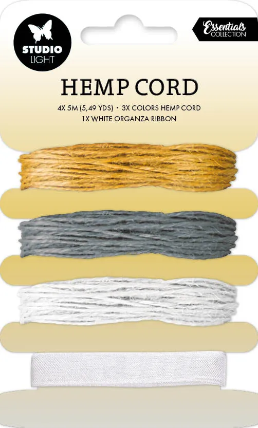 Studio Light Essentials Hemp Cord hamptråd julesett 4 farger
