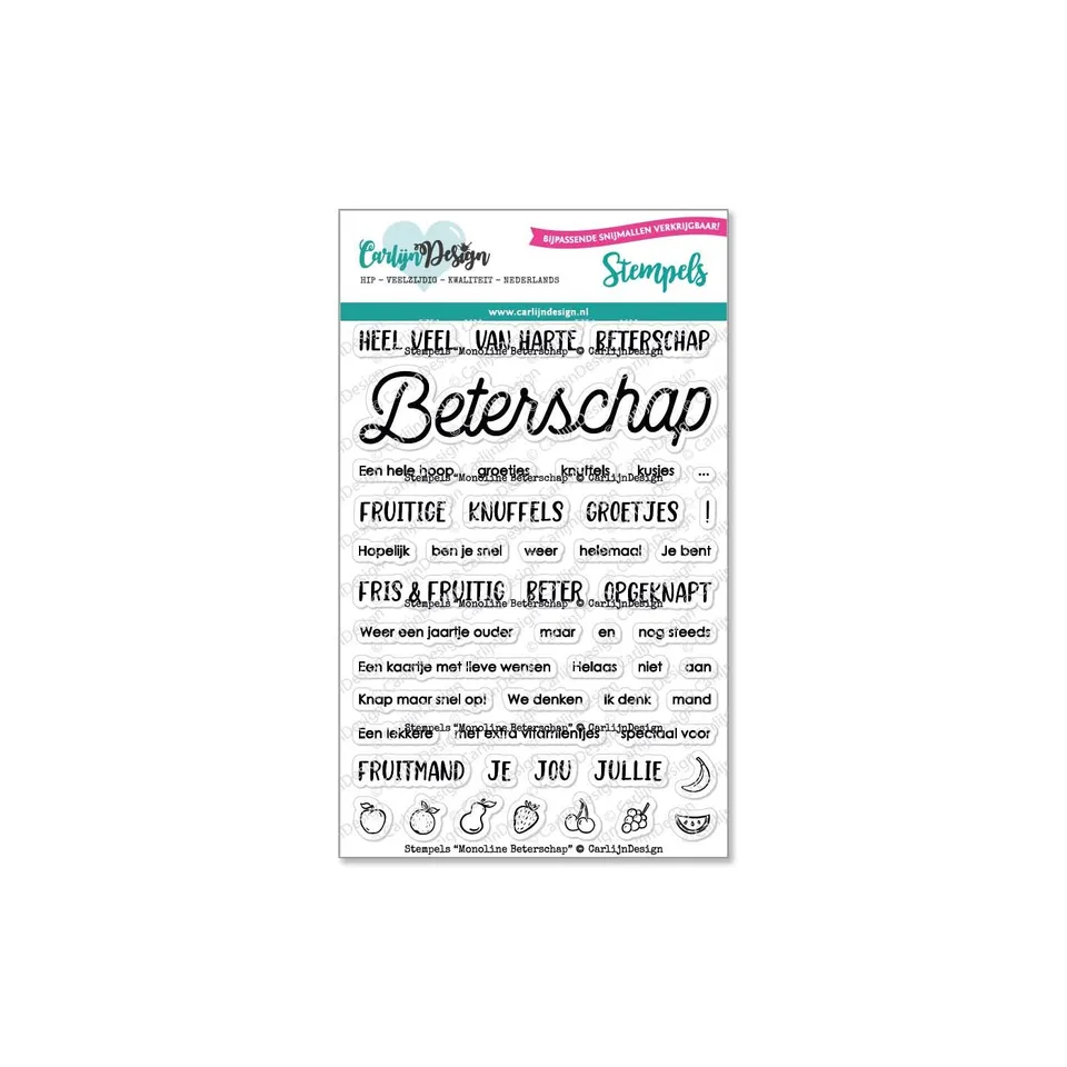 CarlijnDesign Monoline CDST-0088 stempler Beterschap