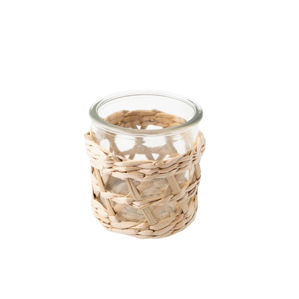 KaiserCraft Coastal Tones Raffia glass 4-pk 8x8 cm