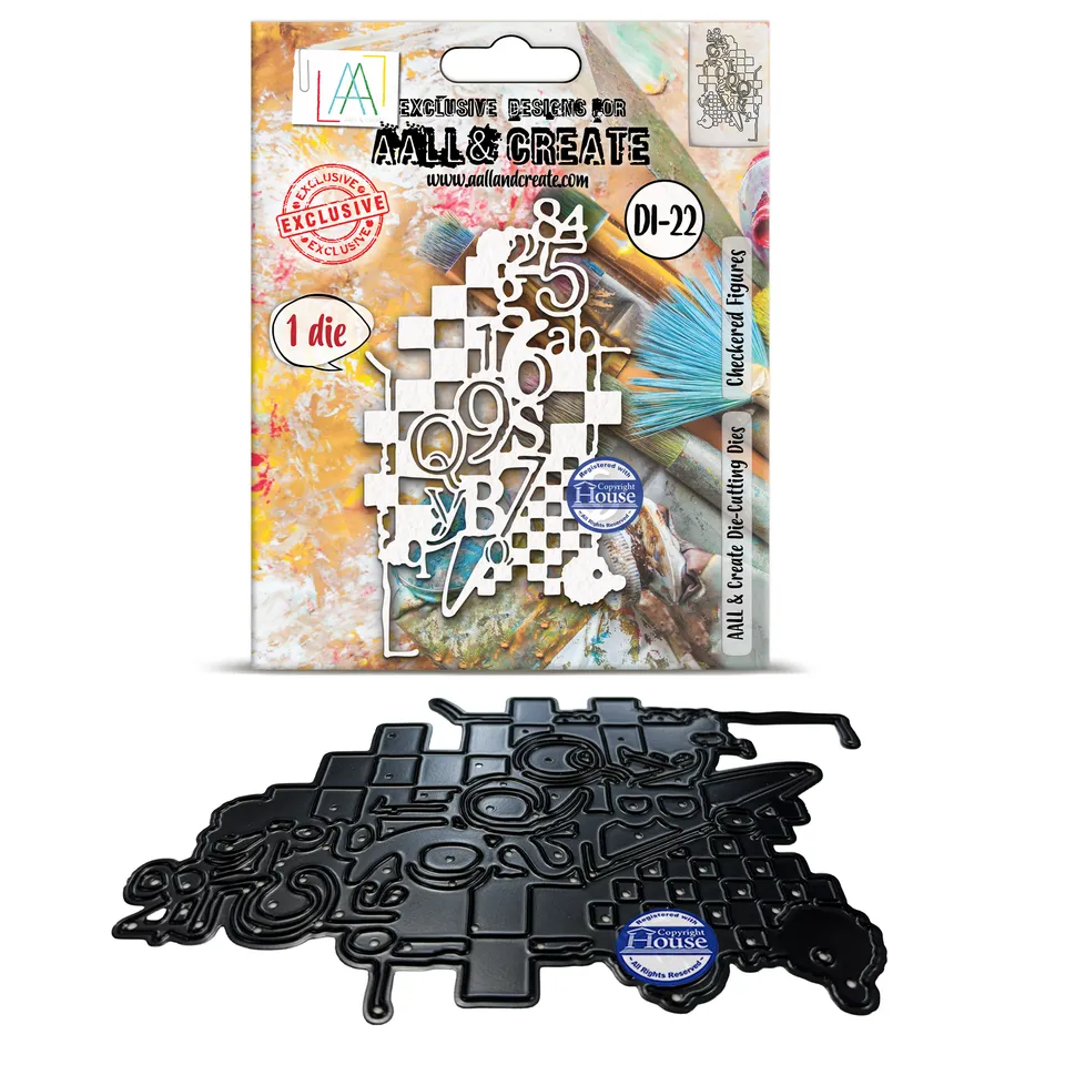 Aall and Create DI-22 Checkered Figures dies