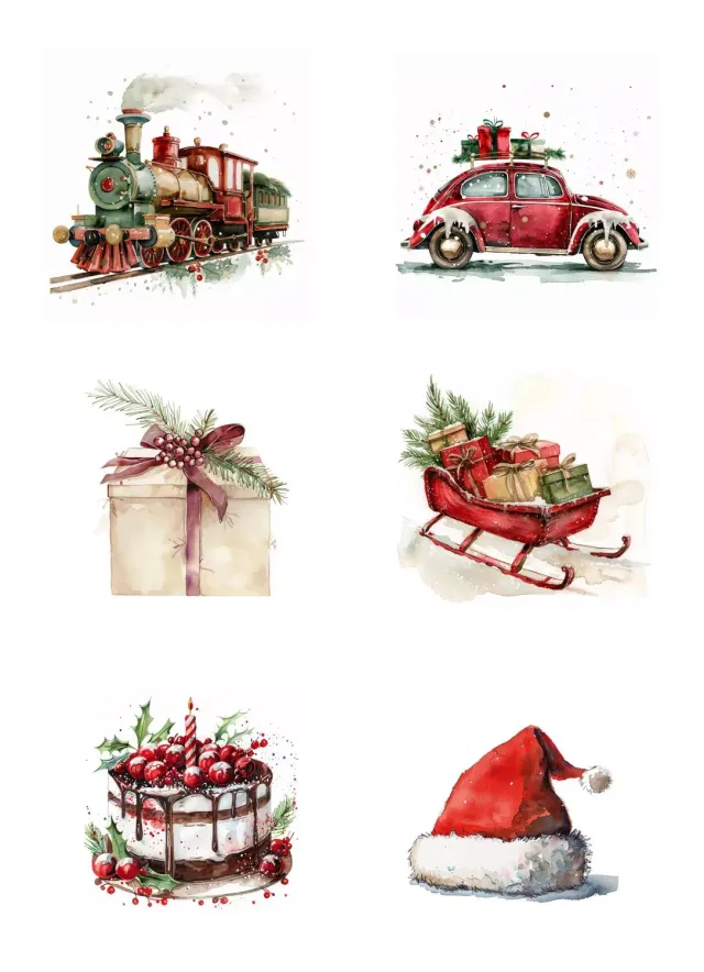 Reprint Christmas klippark A4 jul