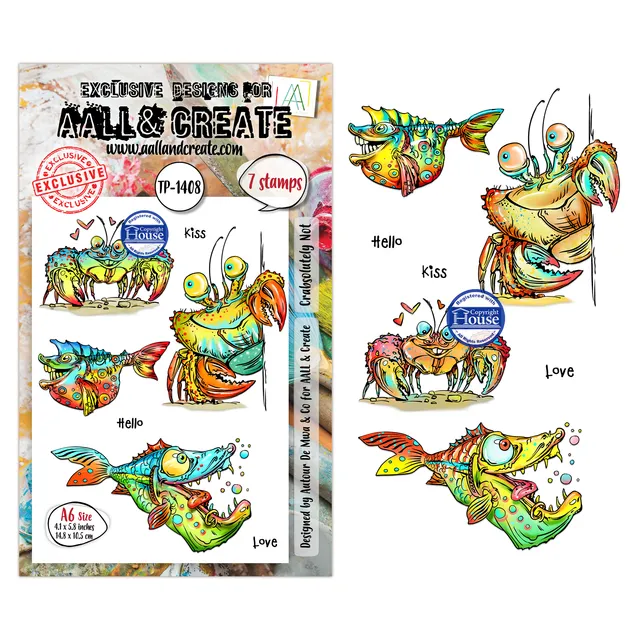AALL & Create Crabsolutely Not TP-1408 stempelsett A6 krabbe