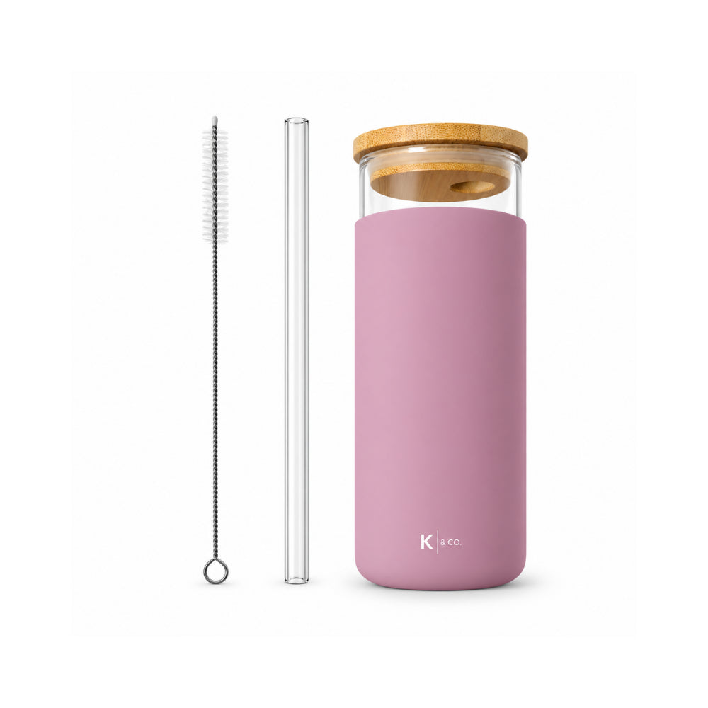 KaiserCraft Lagoon smoothieflaske glass 450 ml rosa