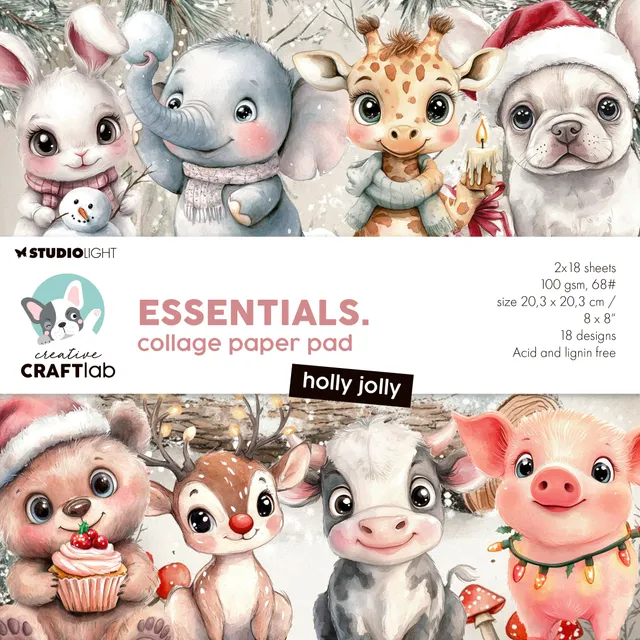 Studio Light Creative Craftlab kollasjblokk Holly Jolly 36 ark