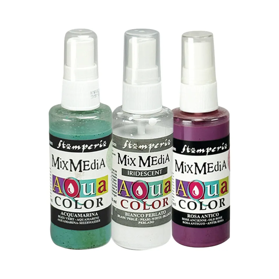 Stamperia Cozy Family Aquacolor malingssett 3 stk pastell
