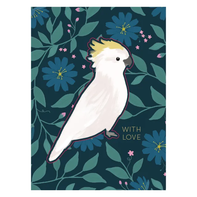 KaiserCraft Bird Song gratulasjonskort Cockatoo Garden