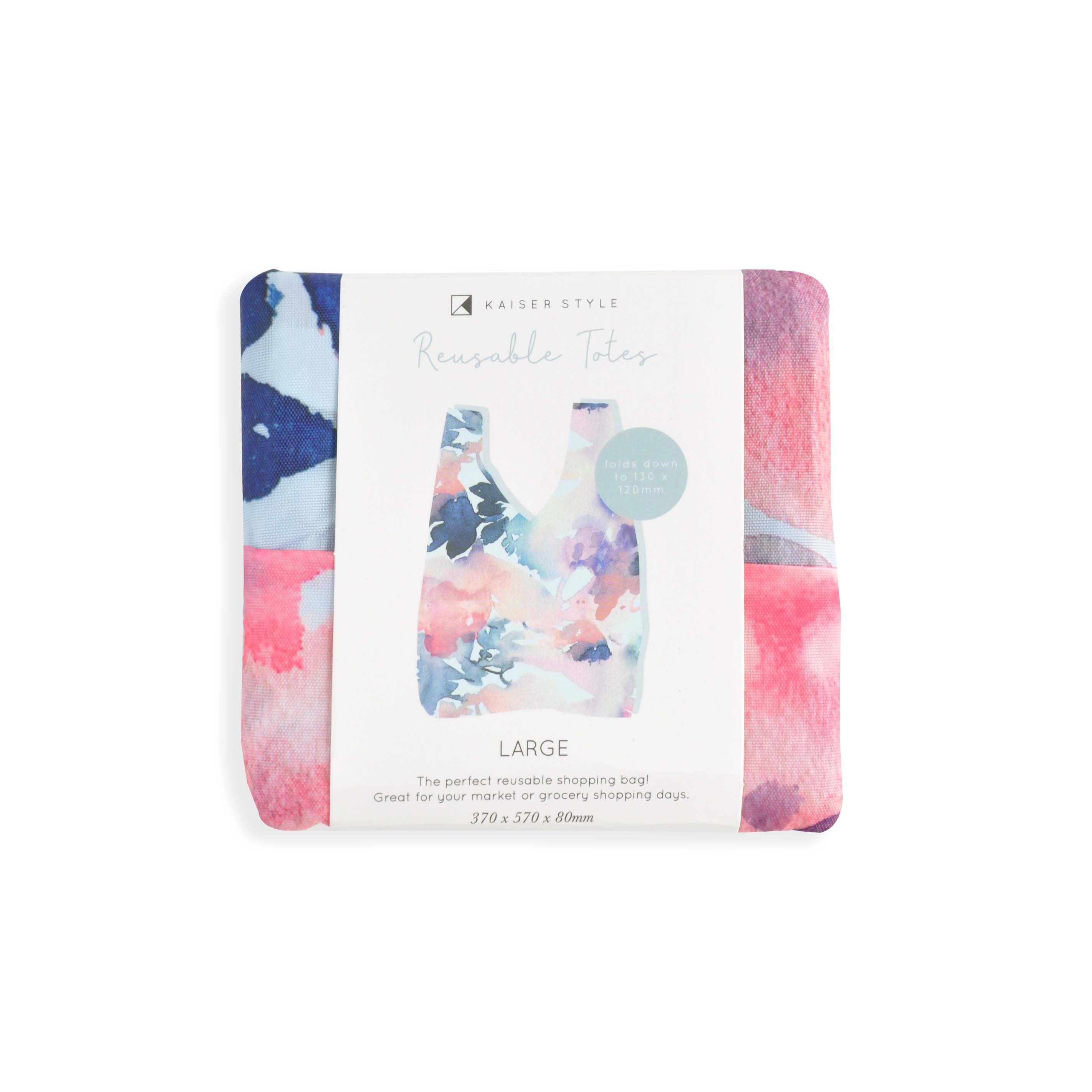 KaiserCraft Watercolour Splash handlenett stor 37x57 cm polyester