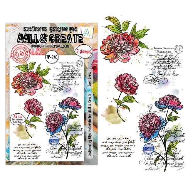 Aall and Create TP-270 Just Grow stempelsett A5 klar