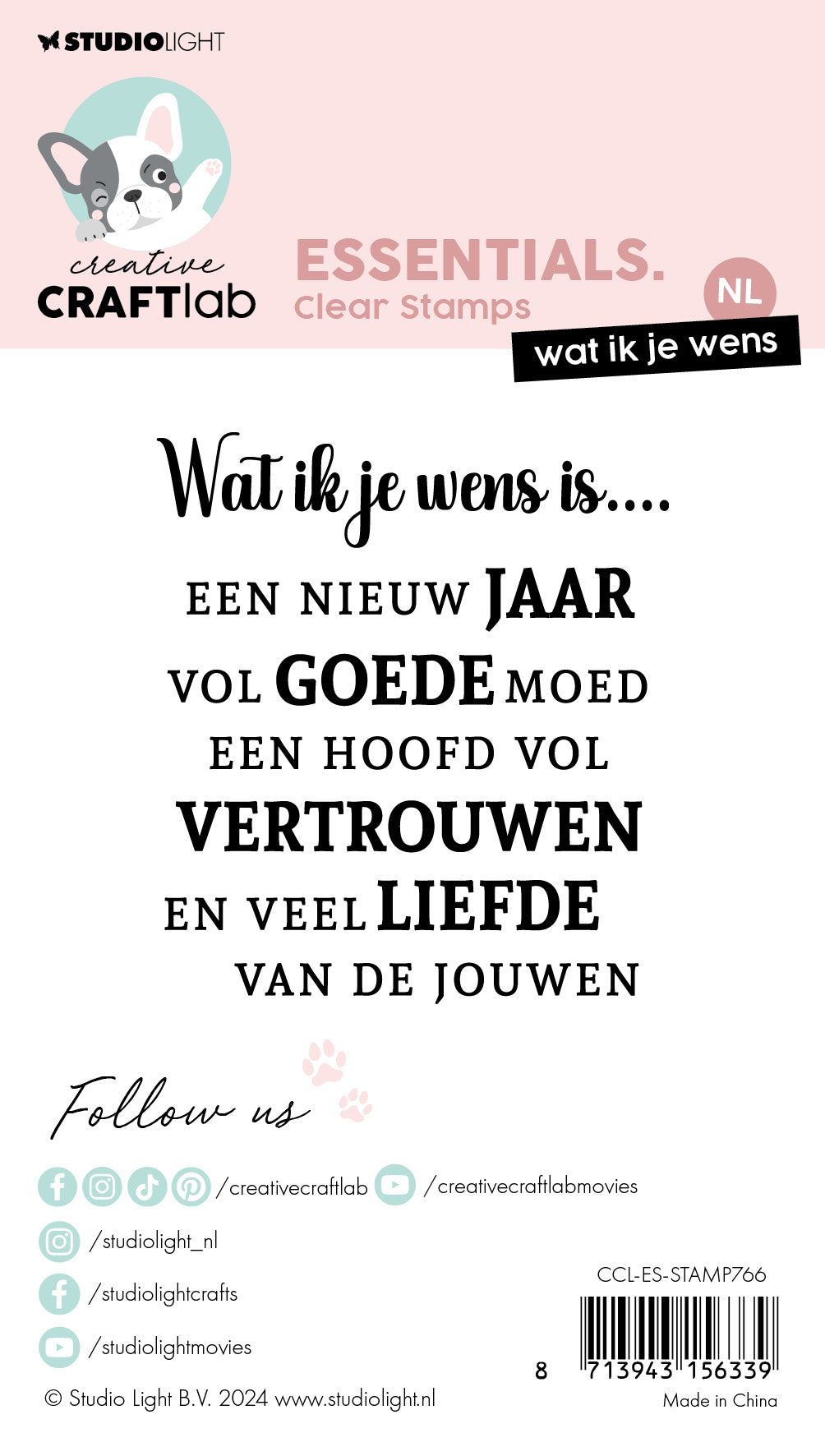 Studio Light Creative Craftlab Wat ik je wens klarstempel nederlandsk