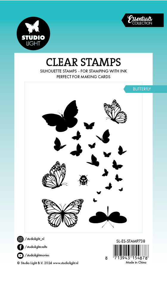 Studio Light Essentials Butterfly clear stamp sommerfugl hverdags