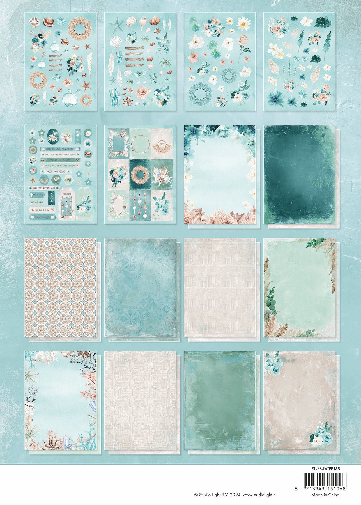 Studio Light Essentials Ocean Boho papirblokk dieskutt