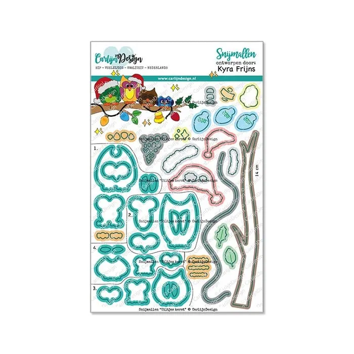 CarlijnDesign Kerst uiltjes CDSN-0239 dies jul 4 ugler