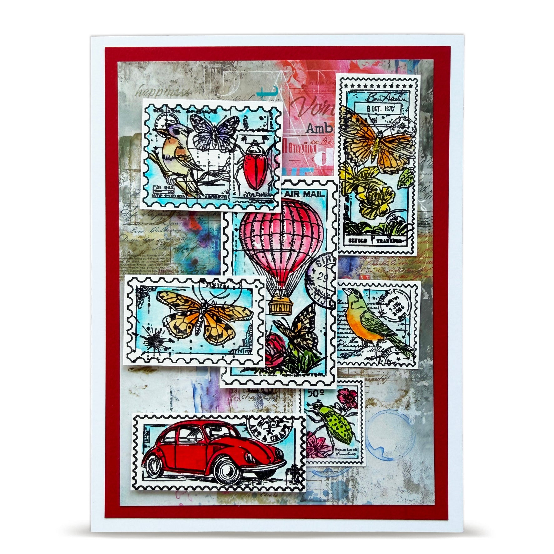 AALL & Create TP-1443 Miniature Postage Stamps stempelsett A6