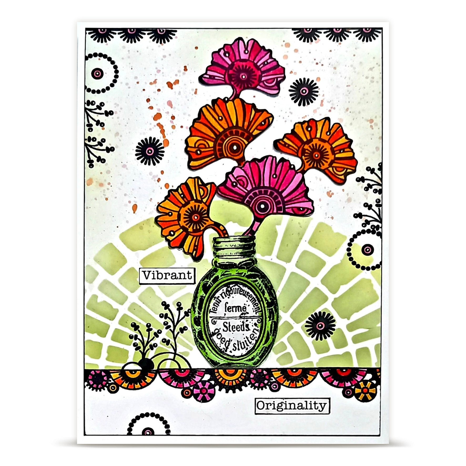 AALL & Create TP-1461 Frise Pendentifs stempelsett A6 bord
