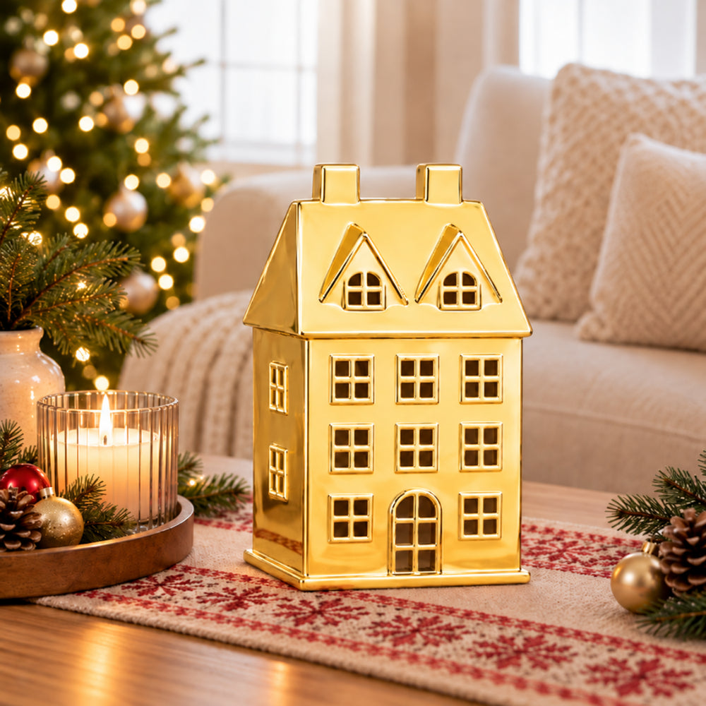 KaiserCraft Holly Days Gold julehus stor metall