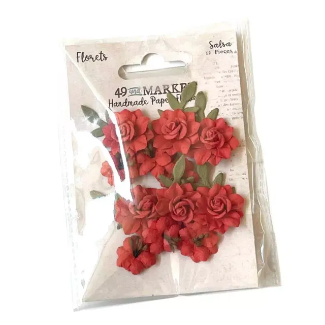 49 and Market Florets Salsa papirblomster røde