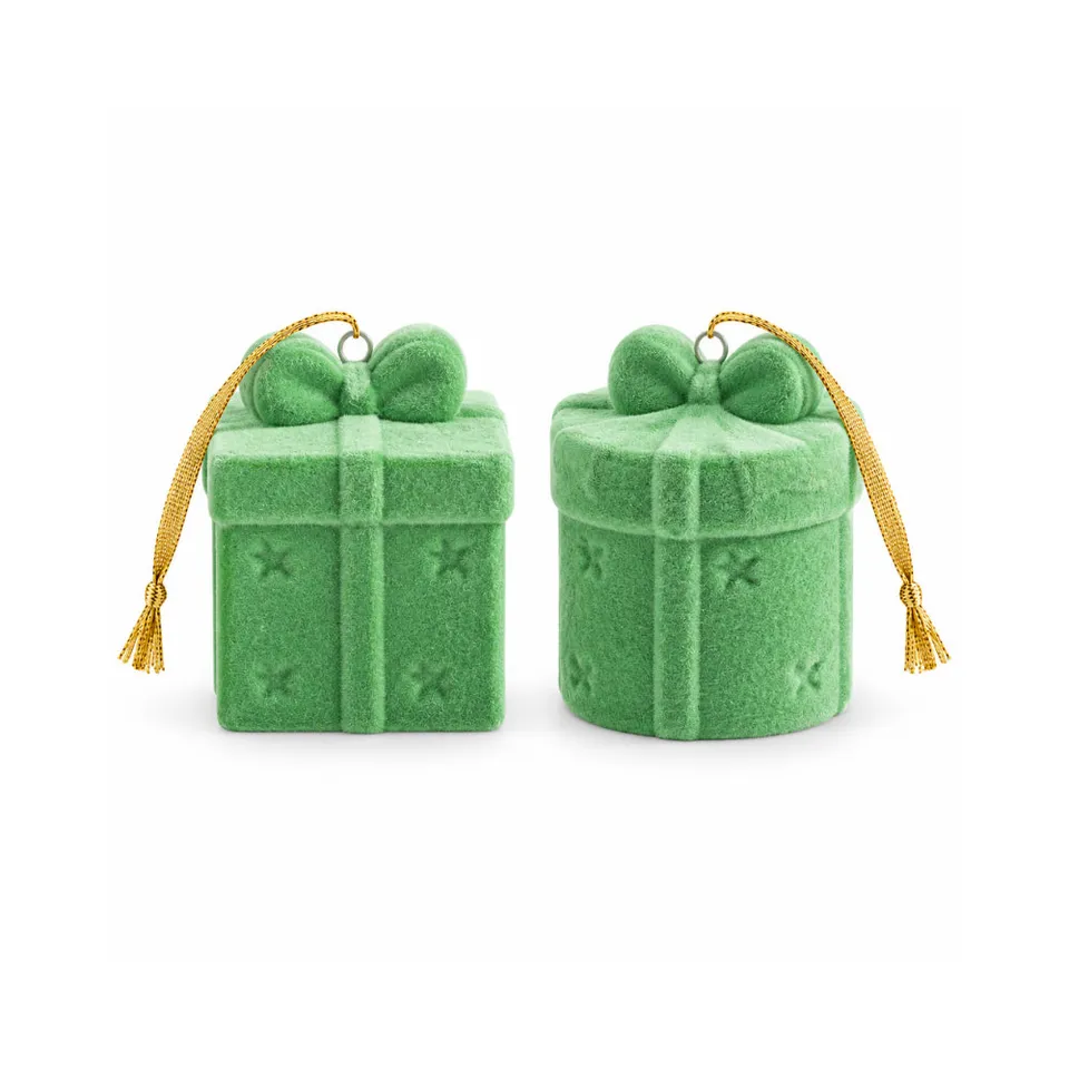 KaiserCraft Holly Days juletrepynt fløyel mint 2-pk