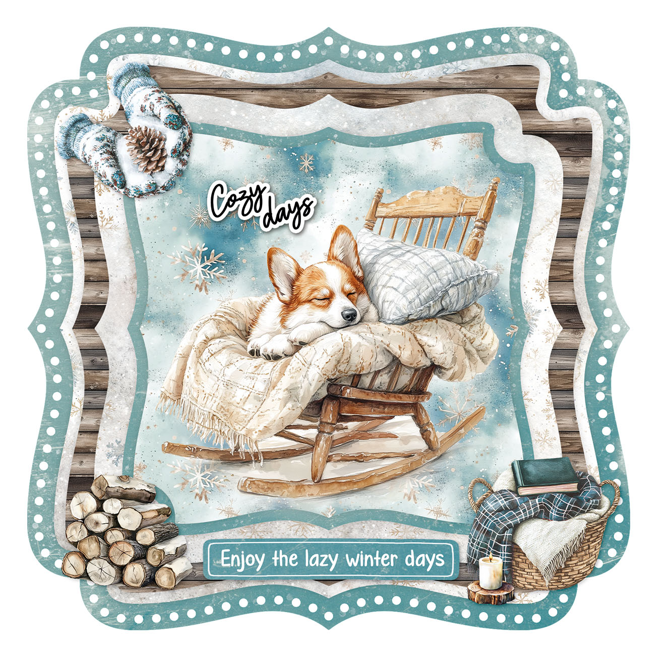 Studio Light Essentials Snowy Winter Days kartongblokk A4 14 ark