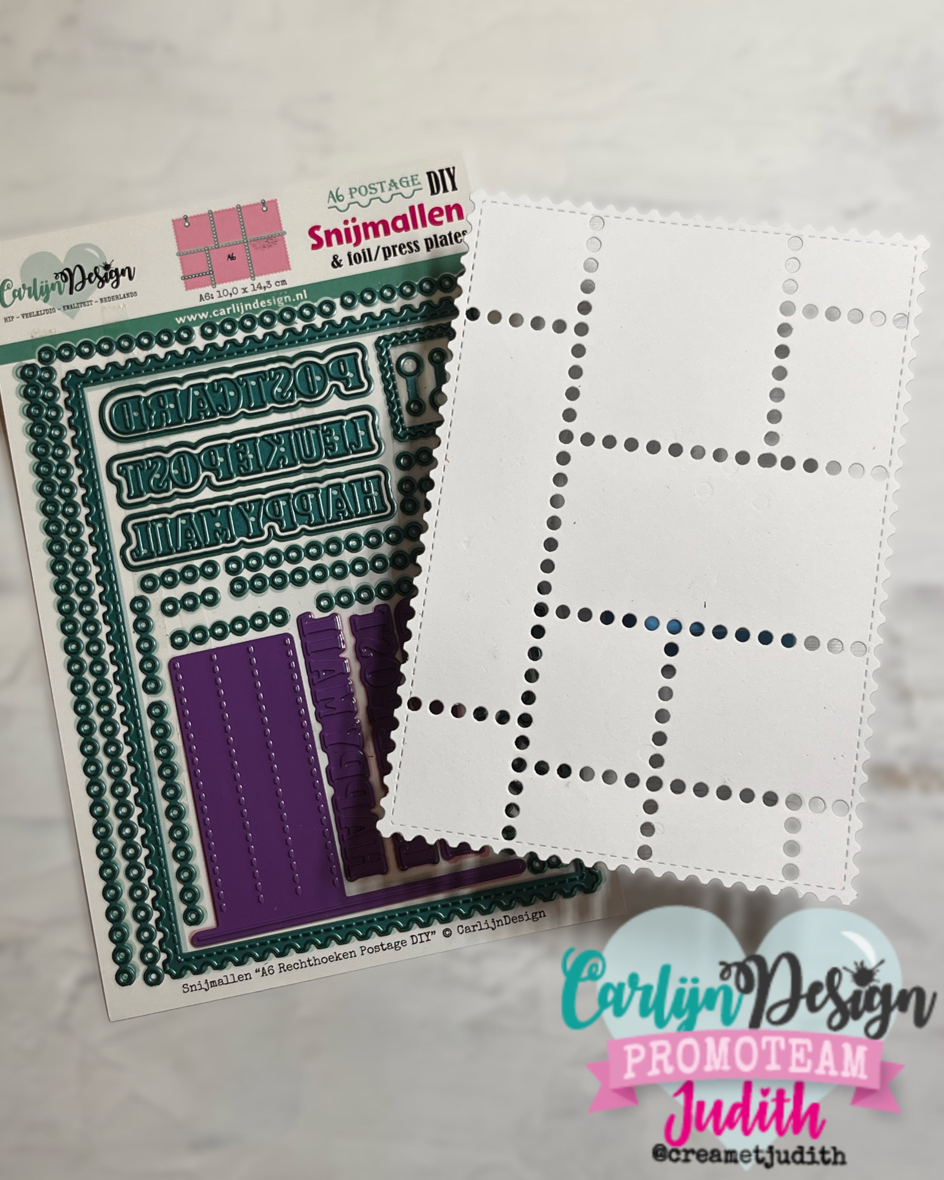 CarlijnDesign A6 Rektangler Postage DIY CDSN-0334 dies