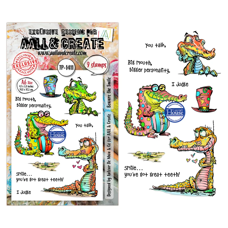Aall and Create TP-1411 Beware the Smile stempel A6