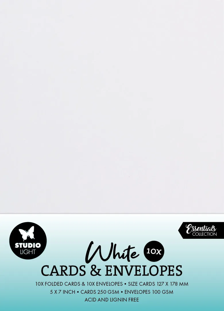 Studio Light Essentials White 5x7 kort med konvolutt
