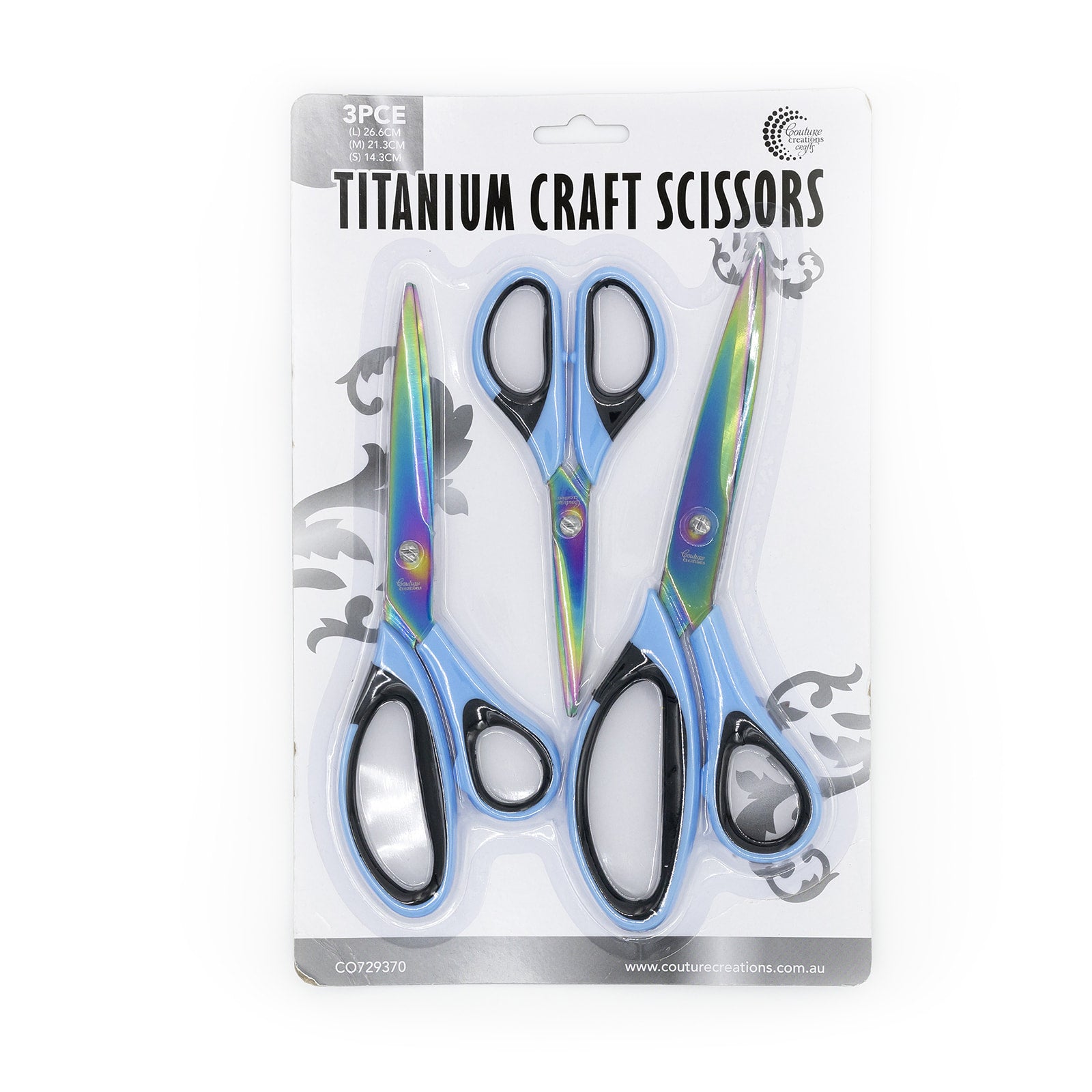 Couture Creations Titanium sakser 3 stk hobbysaks