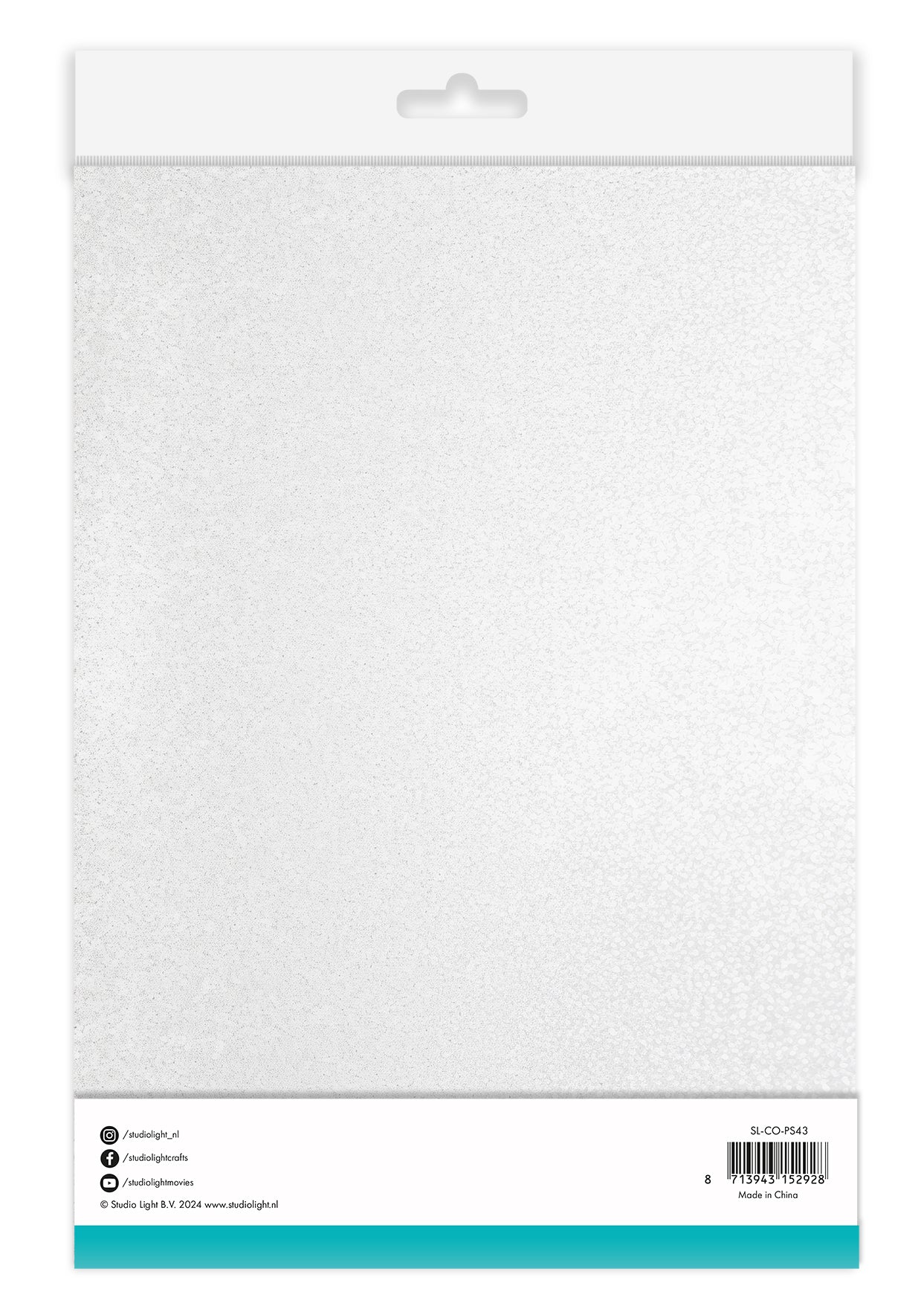 Studio Light Essentials Glitter Sheets glitterpapir 10 ark hvit
